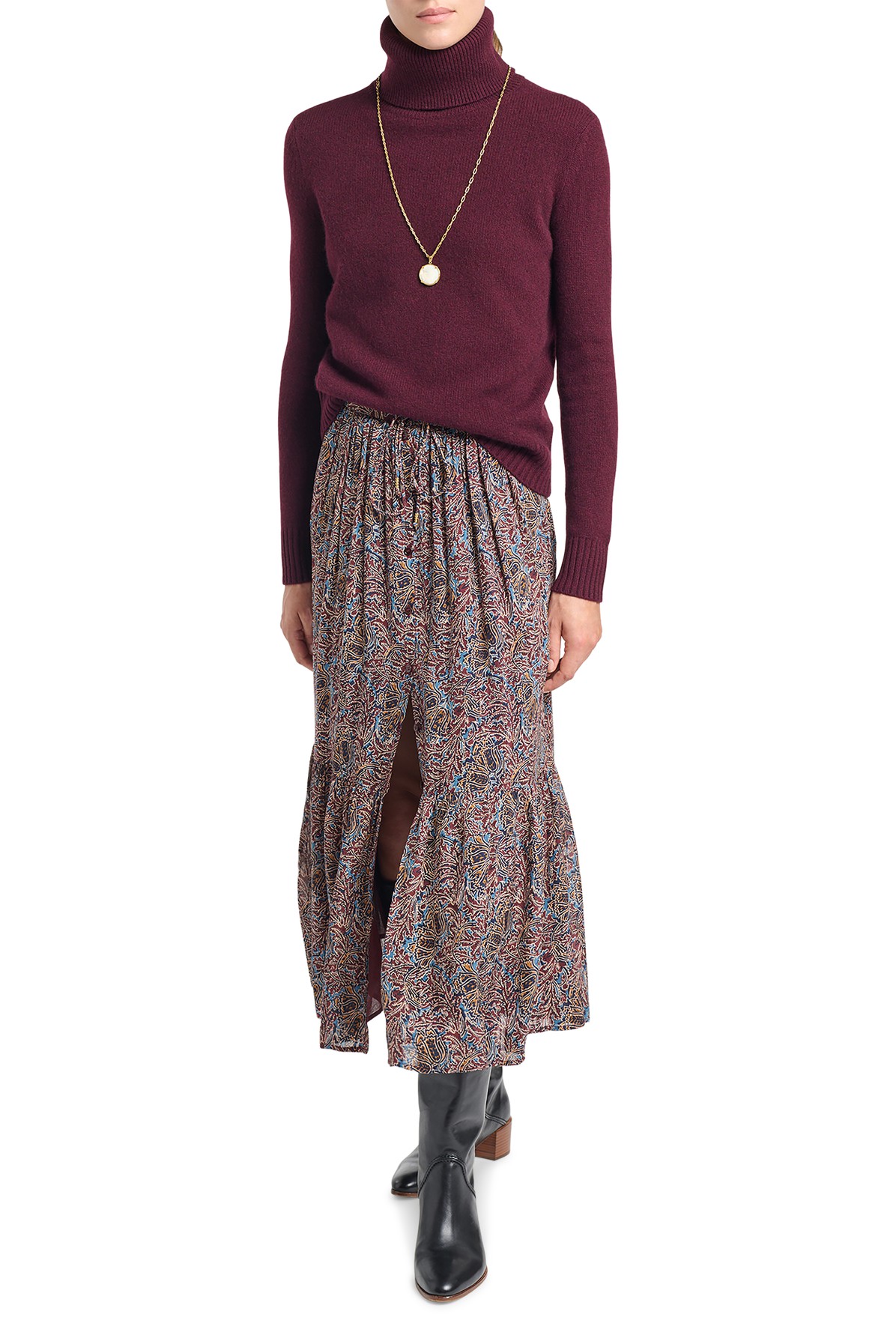 Soledad ruffled skirt