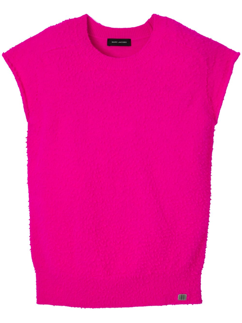 Logo-plaque wool vest - Pink