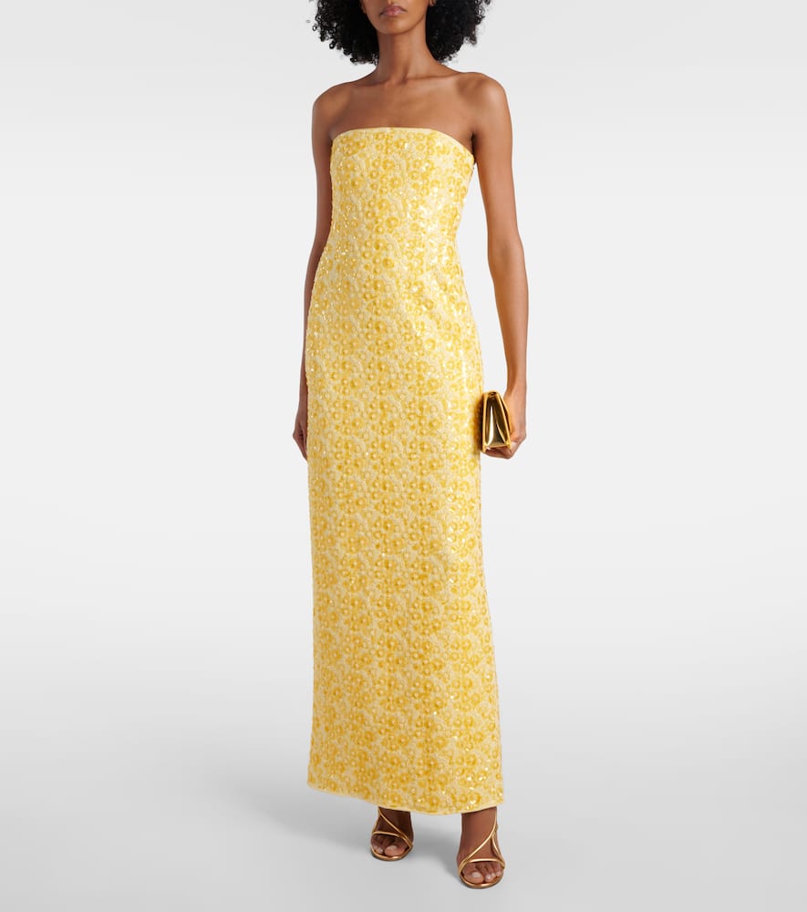 Simkhai Savia strapless embellished gown