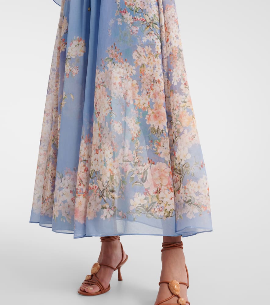 Cascadian cotton and silk georgette maxi dress