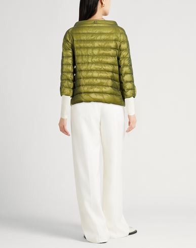 Woman Puffer Green Size 6 Polyamide, Elastane, Cotton, Acetate