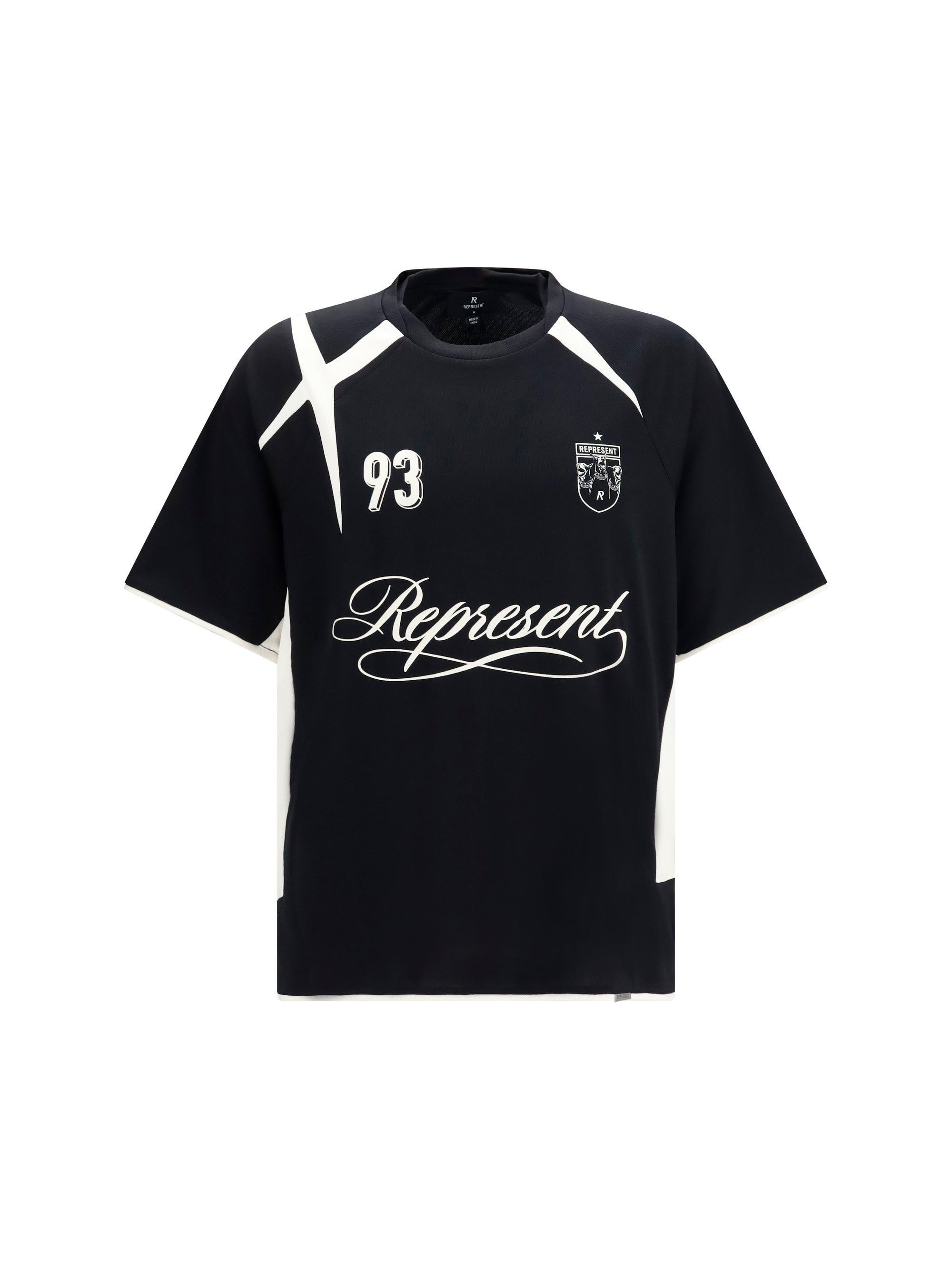 Football-Inspired Logo T-Shirt — Black