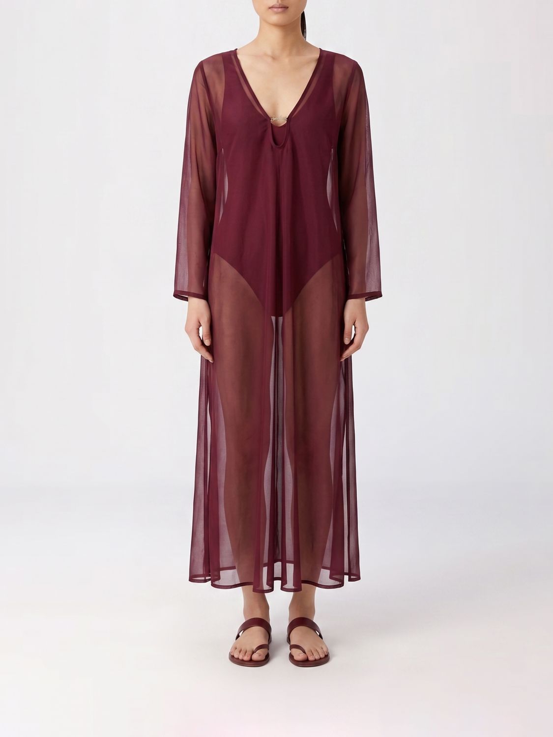 Coat Woman color Burgundy