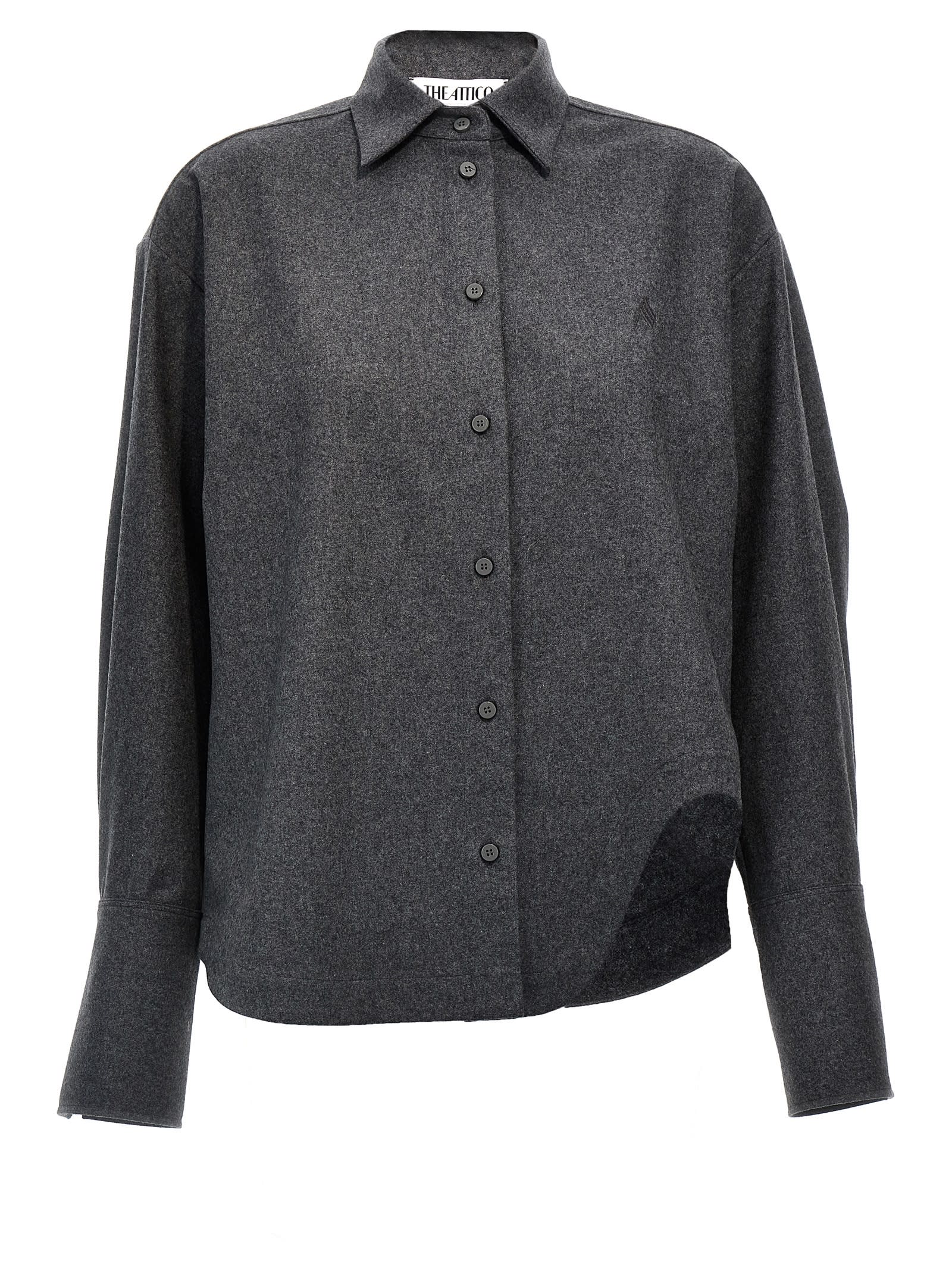 Eliza Grey Wool Blend Shirt