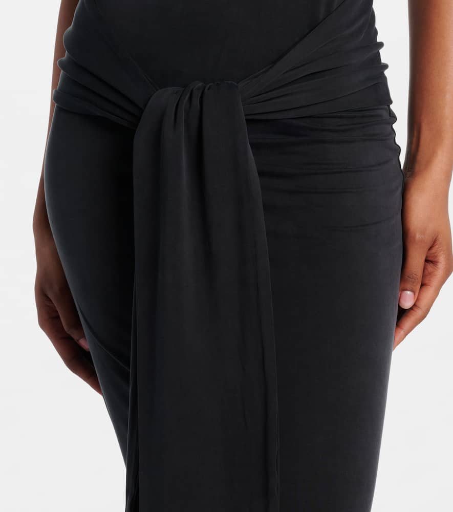 Draped gathered gown