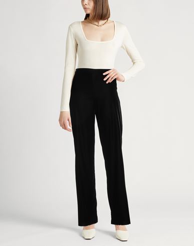 Woman Pants Black Size 8 Polyester, Elastane