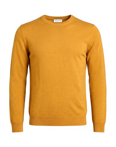 Man Sweater Mustard Size 42 Cashmere, Silk