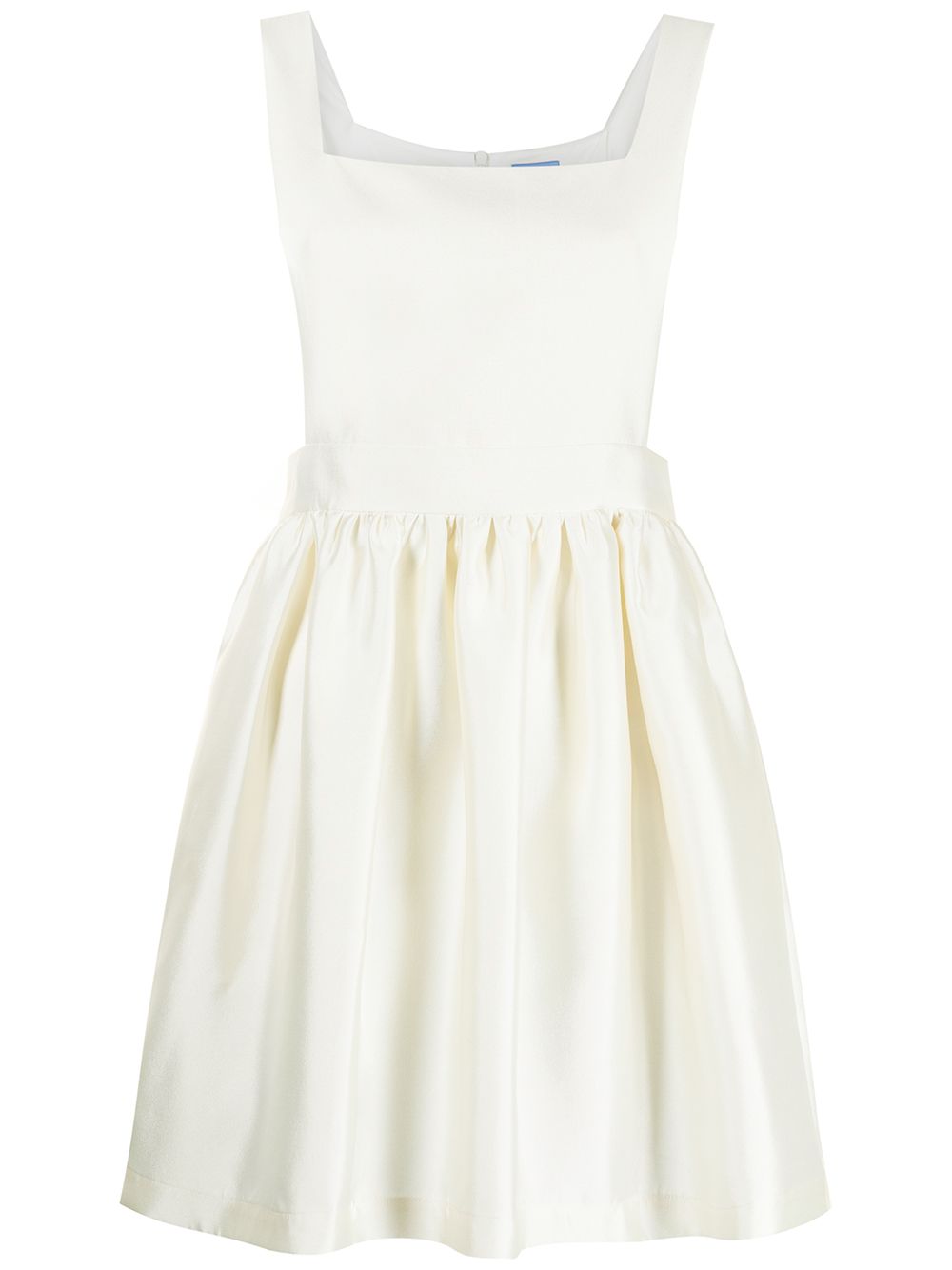Sleeveless flared mini dress - White