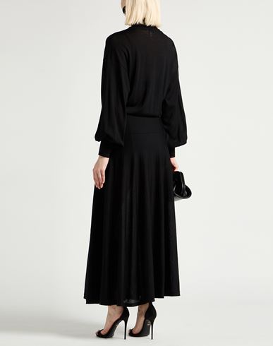 Alaïa Woman Maxi dress Black Size 8 Wool, Polyamide