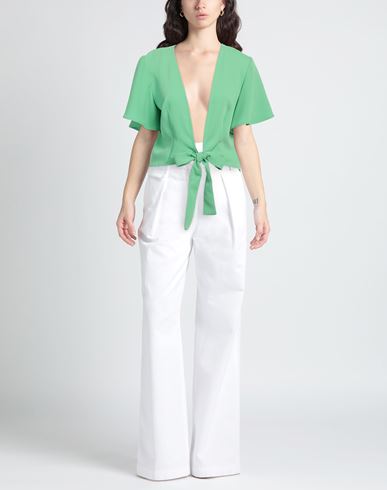 Woman Top Green Size 10 Polyester
