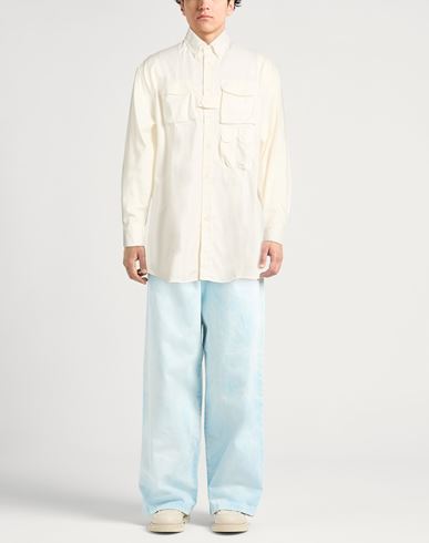 Man Shirt Cream Size S Cotton