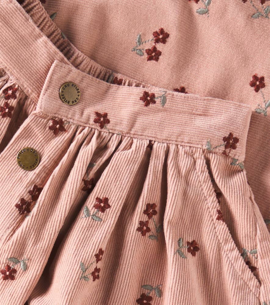 Rylee + Cru Pink Daisy floral fleece backpack