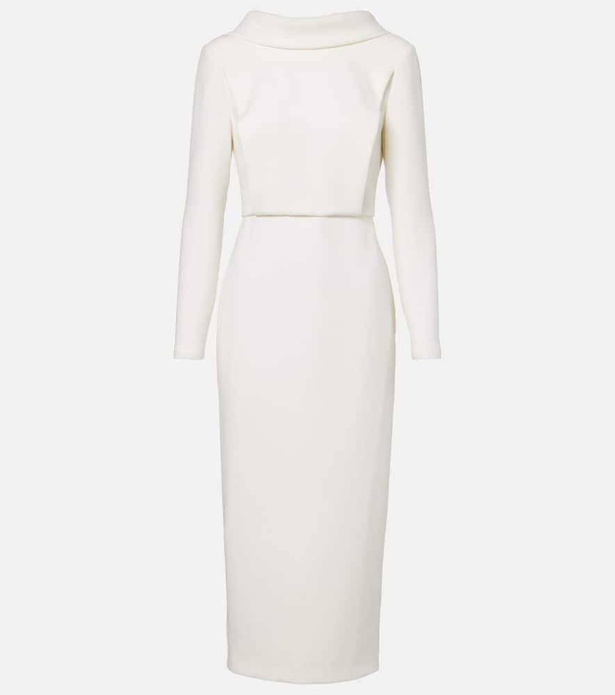 Crêpe midi dress