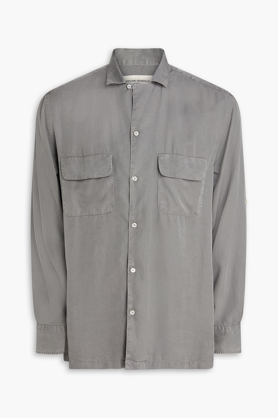Leo Lyocell-twill shirt - Gray - XS