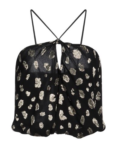 Forte_forte Woman Top Black Size 2 Viscose, Metallic Polyester
