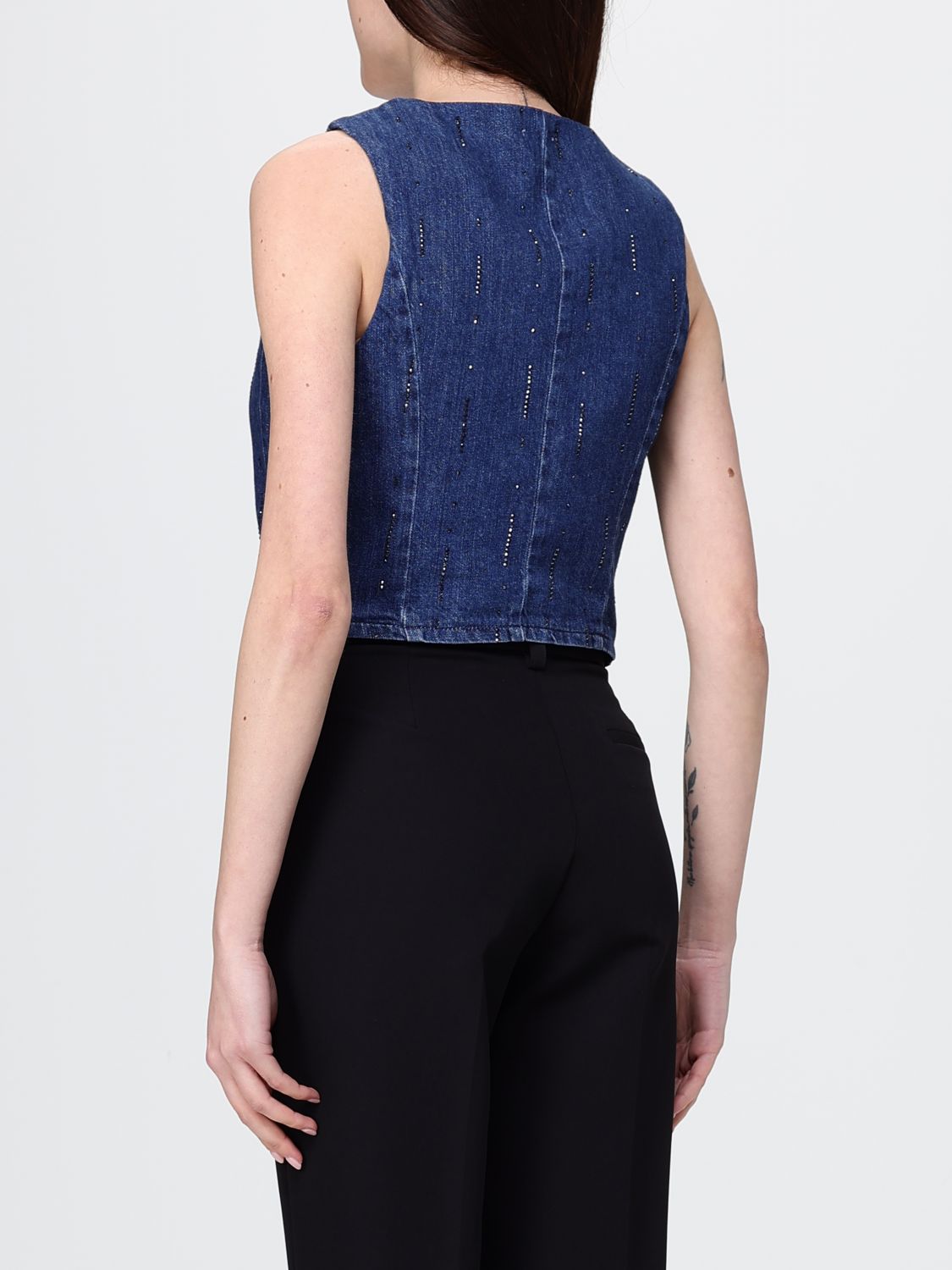 Waistcoat Woman color Denim