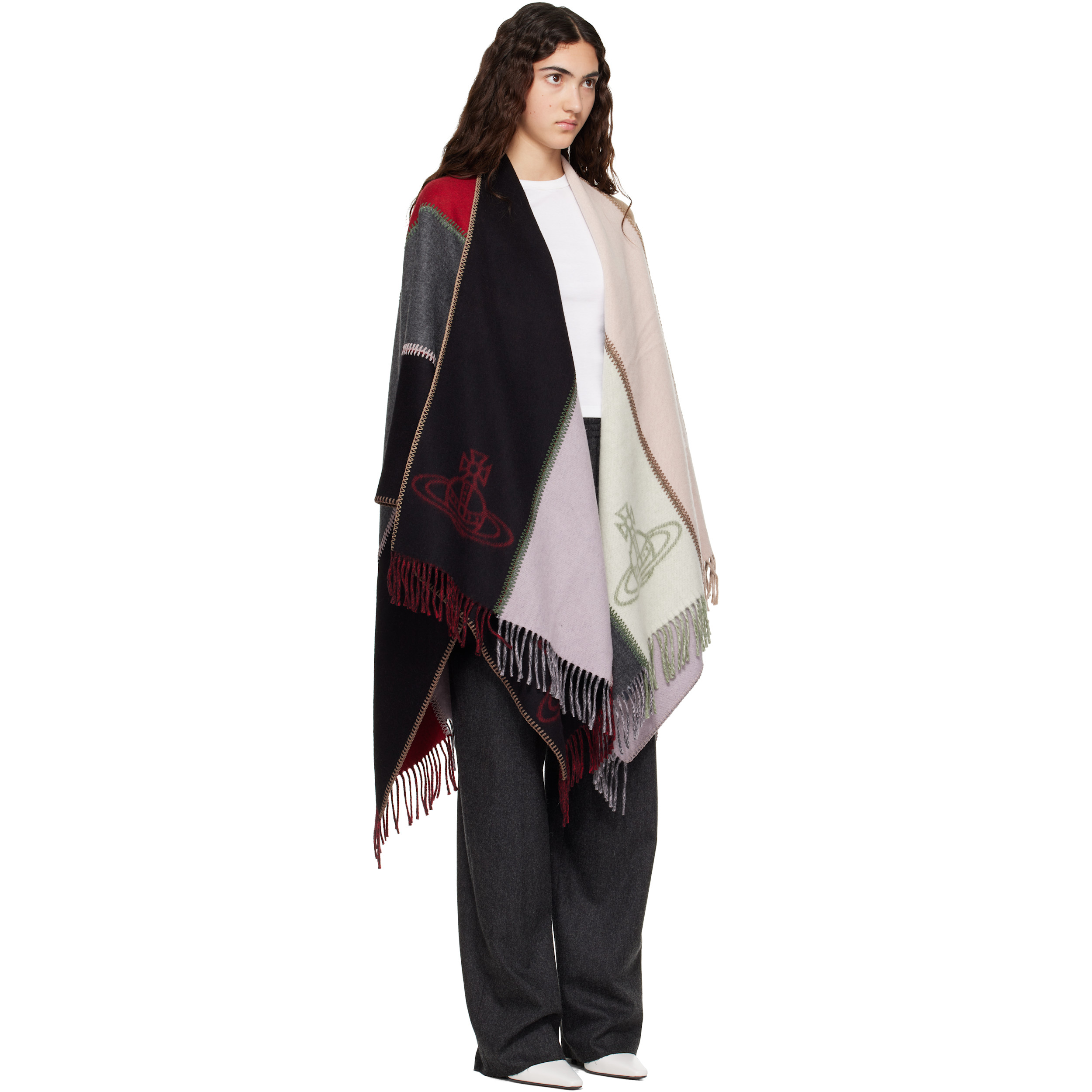 Multicolor Stefano Poncho Scarf
