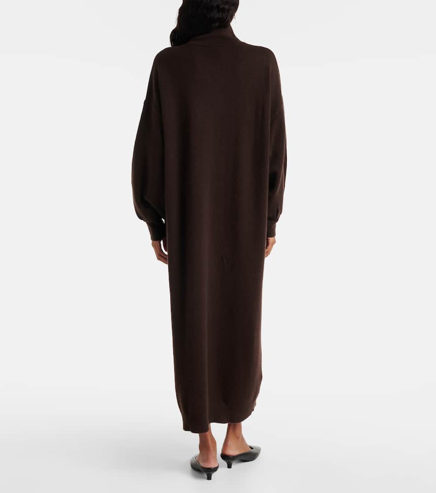 Turtleneck wool and cashmere sweater dress