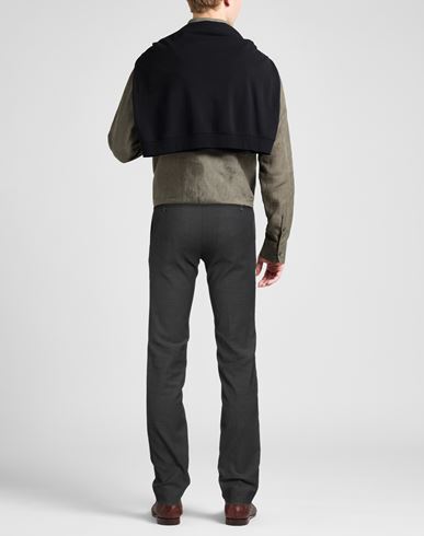 Man Pants Charcoal Size 34 Cotton, Virgin Wool, Polyester, Elastane