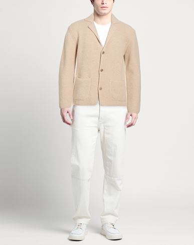 Man Blazer Beige Size L Wool, Polyamide