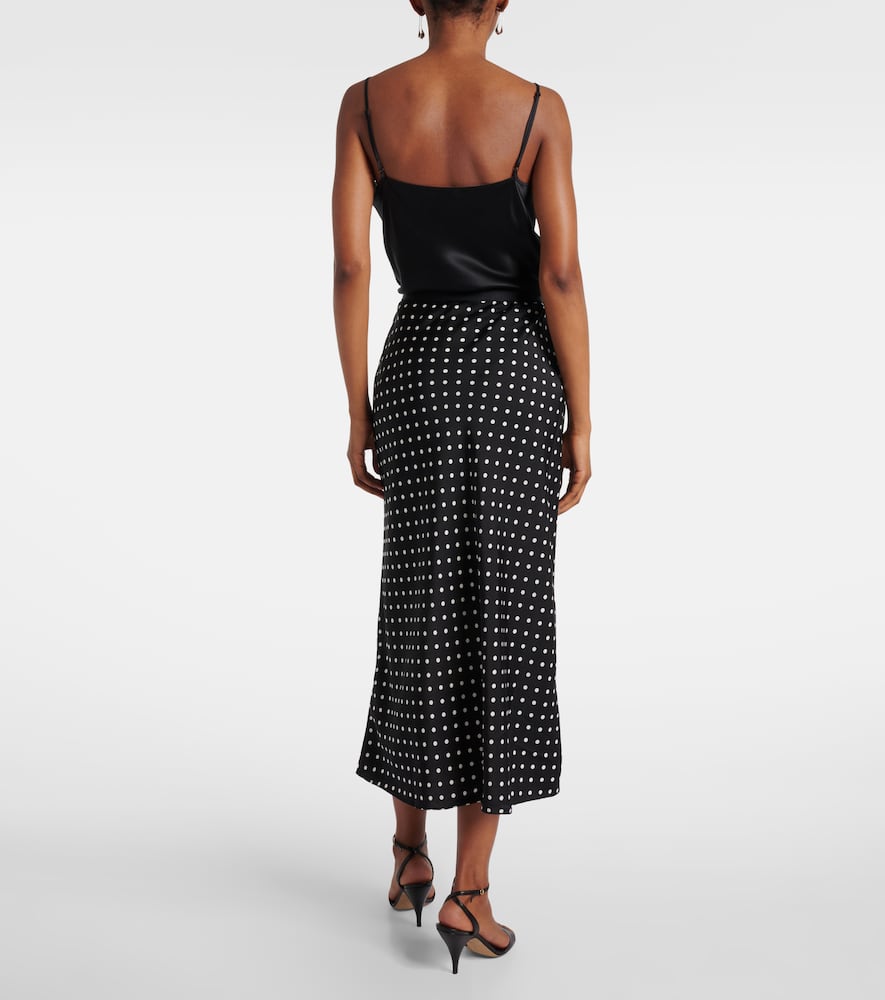 Polka-dot slip skirt