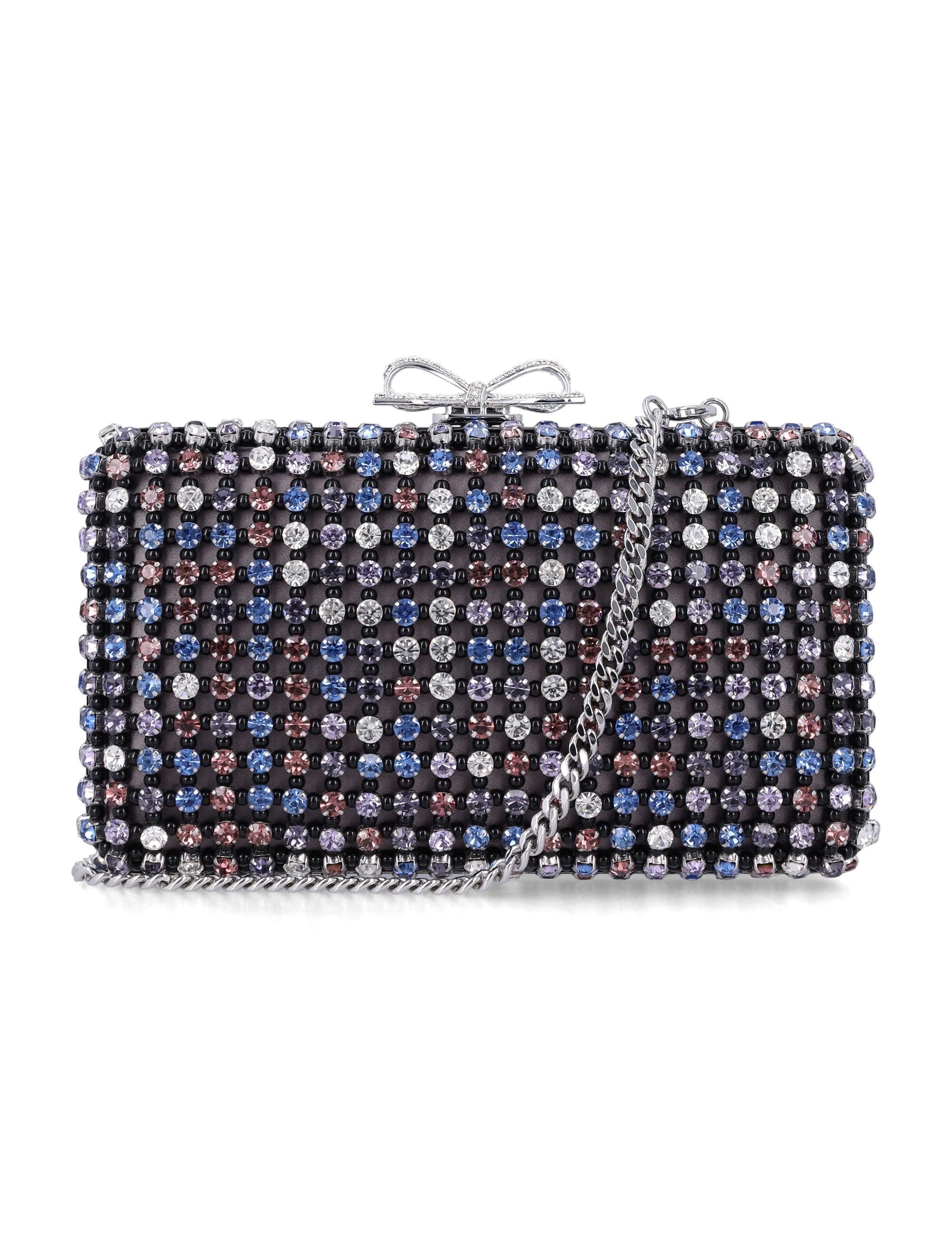 Mini Chainmail Clutch with Silver Bow - A Striking Evening Essential