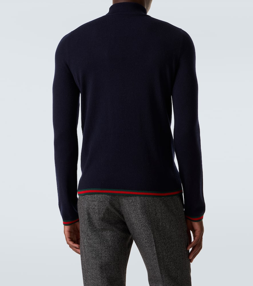 Webstripe cashmere turtleneck sweater