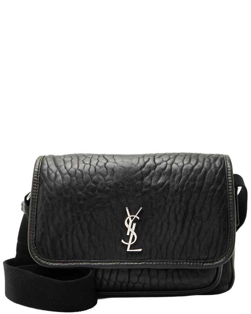 Black Grained Lambskin & Nylon Niki Small Messenger (Authentic  Pre-Loved)