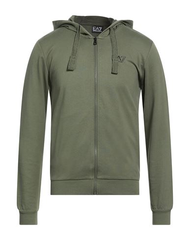 Man Sweatshirt Light green Size XS Cotton