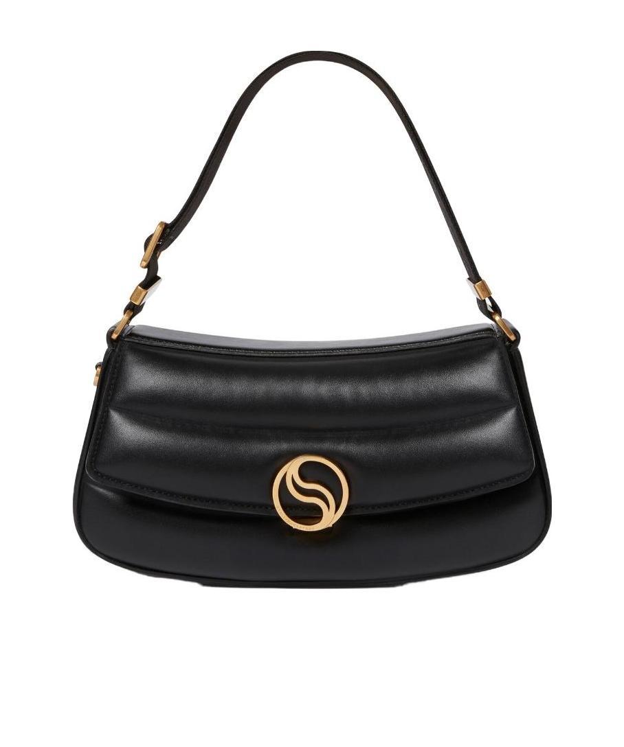 Stella McCartney S-Wave Logo Plaque Foldover Shoulder Bag