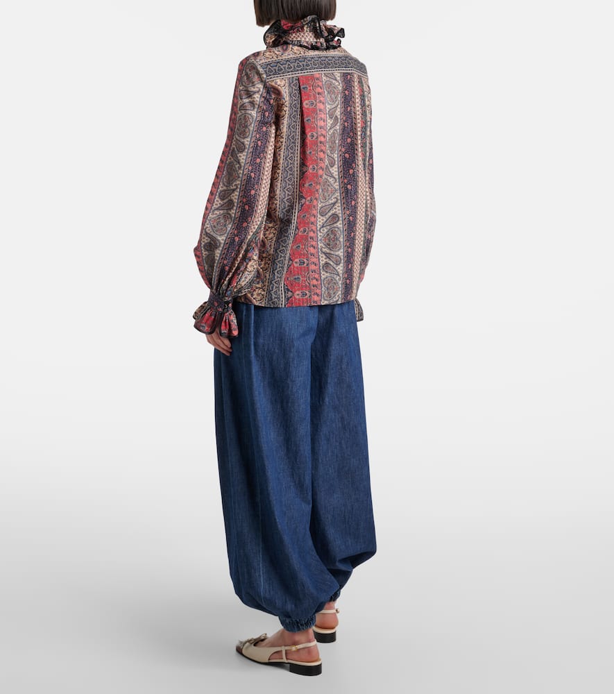 Paisley cotton mousseline blouse