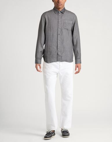 Man Shirt Grey Size L Linen