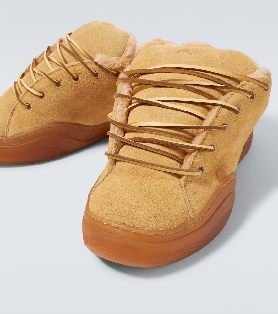 ERL Sand Vamp shearling-lined suede sneakers