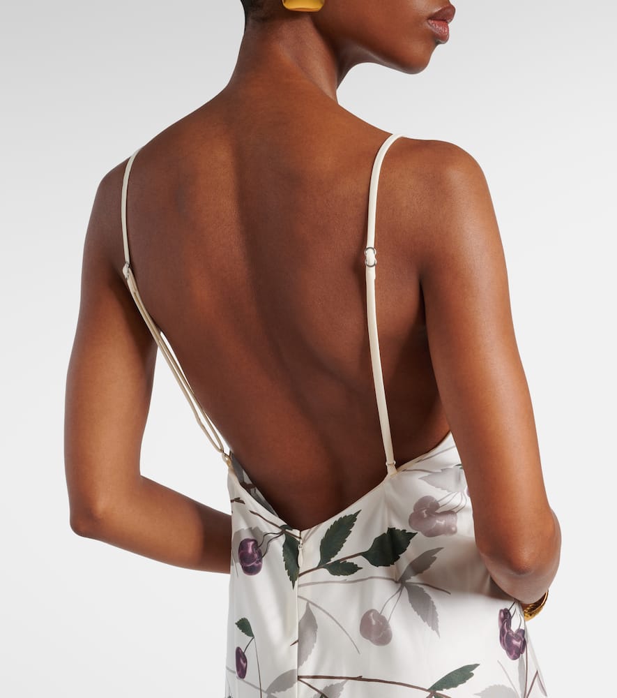 Printed silk maxi dress