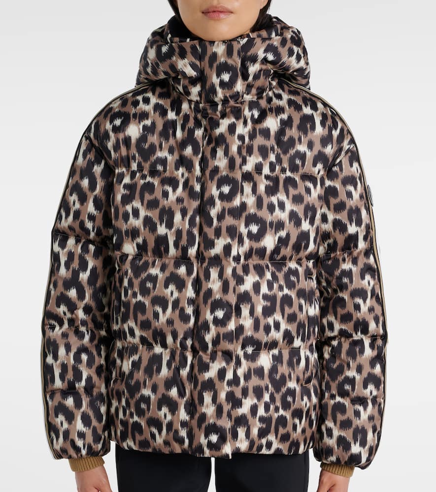 Ada leopard-print down ski jacket