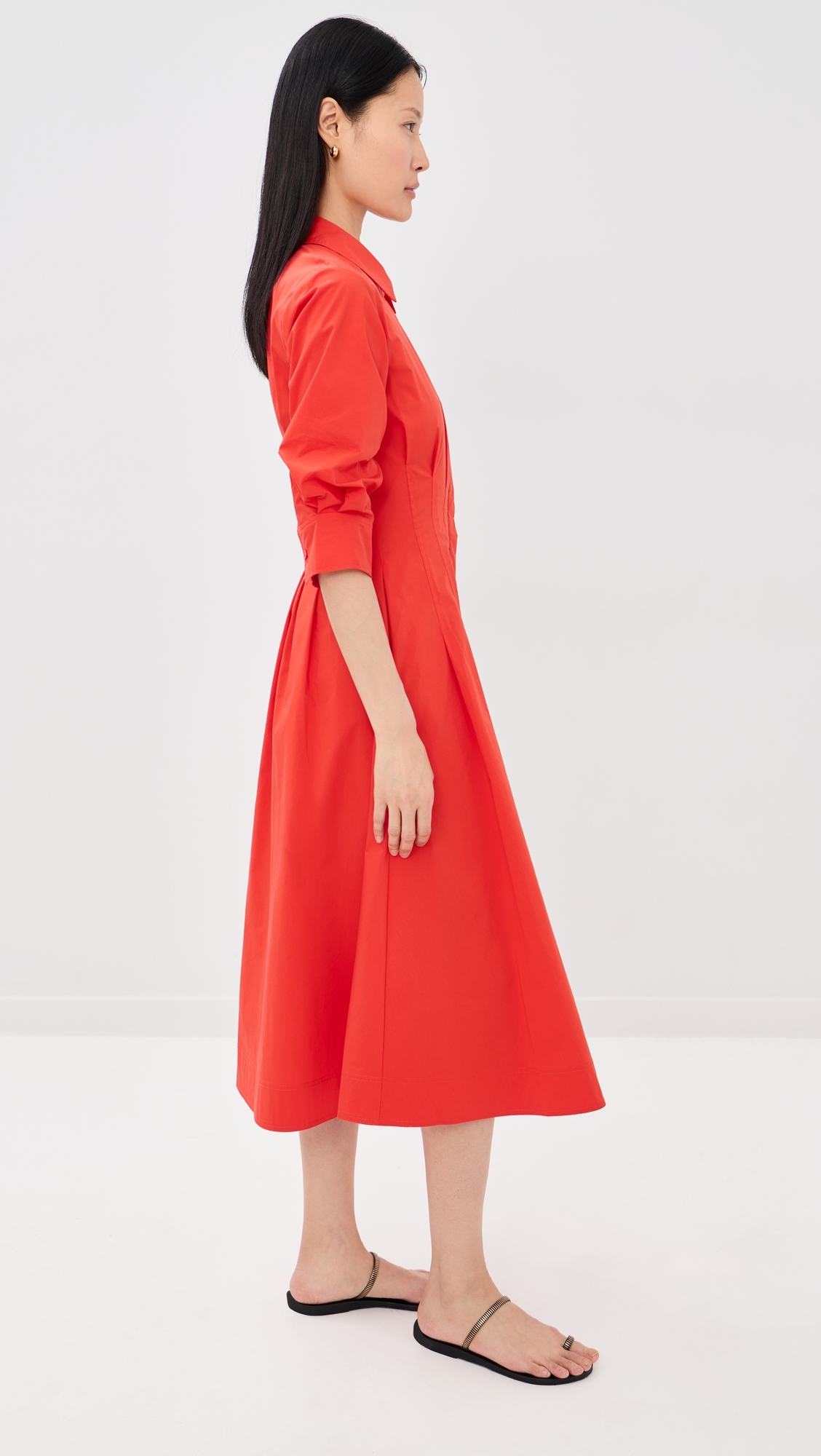 Jazz Pintuck Midi Dress Lobster