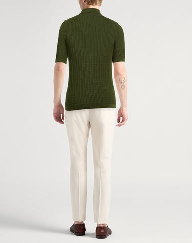 Man Shirt Green Size 38 Cotton