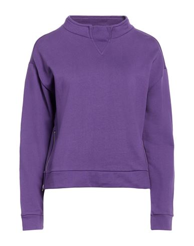 Woman Sweatshirt Purple Size S Cotton