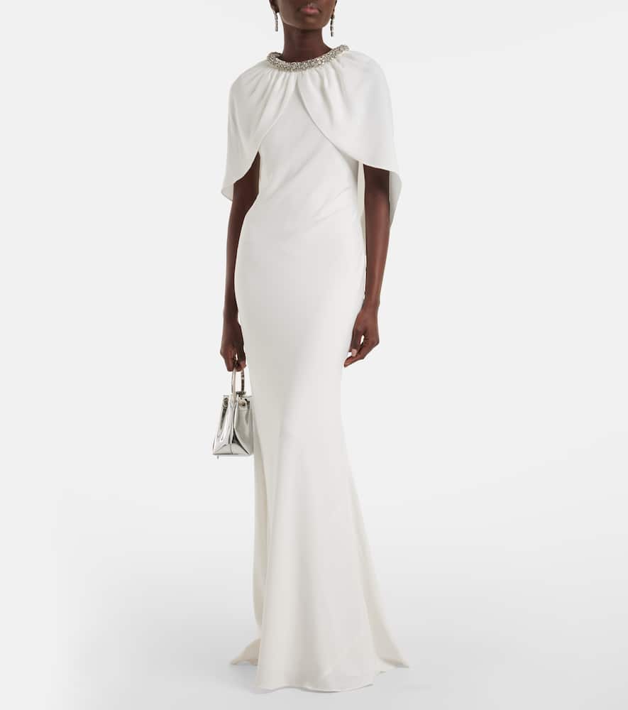 Roland Mouret Bridal embellished caped gown