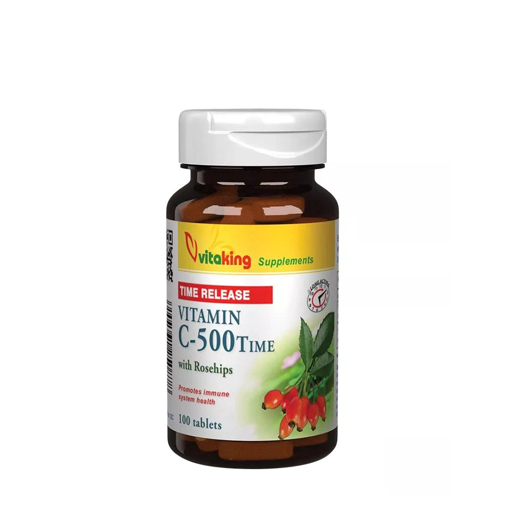 Vitaking - Vitamine C-500 met vertraagde afgifte en rozenbottels 100 tabletten