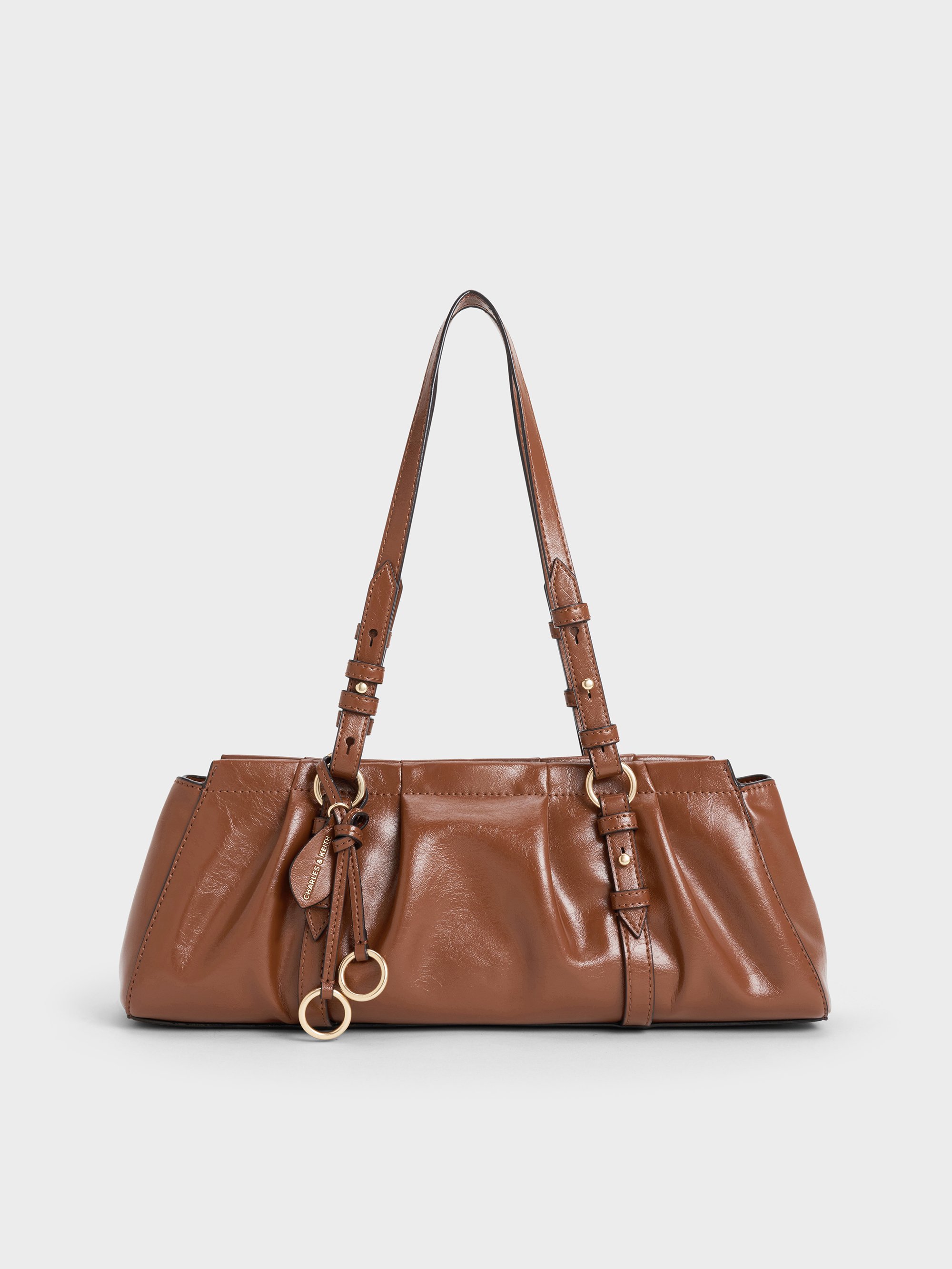 Charles & Keith - Britton Ruched Elongated Shoulder Bag