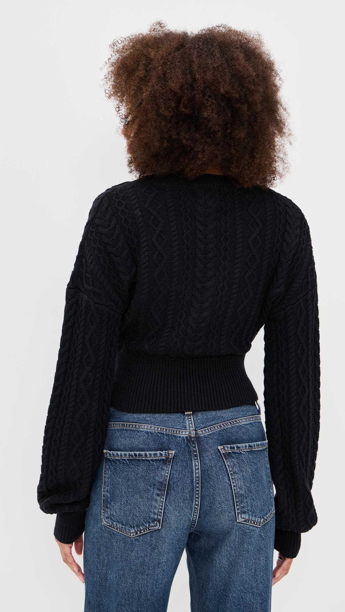 Emilia Sleeved Knit Cardigan Black
