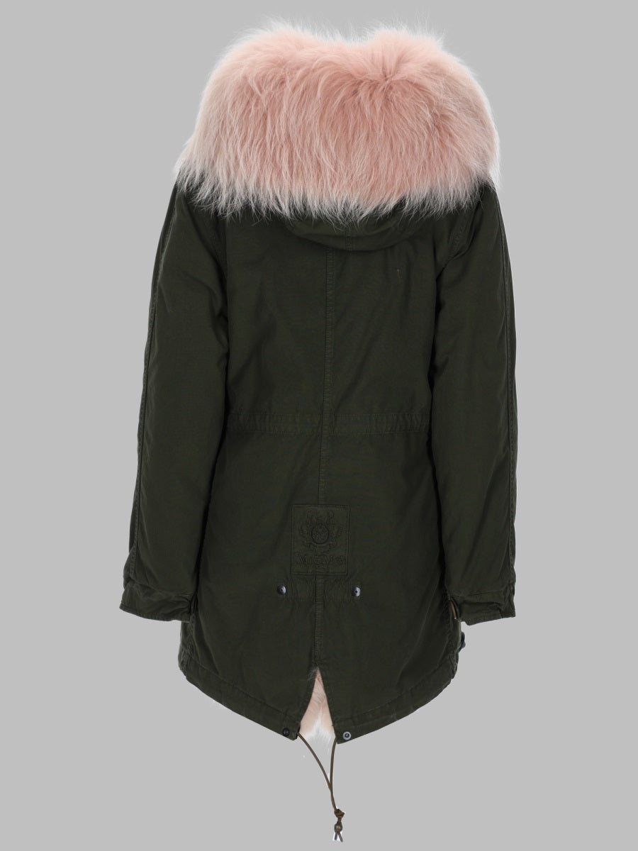 Mr & Mrs Italy Pink Fur Parka