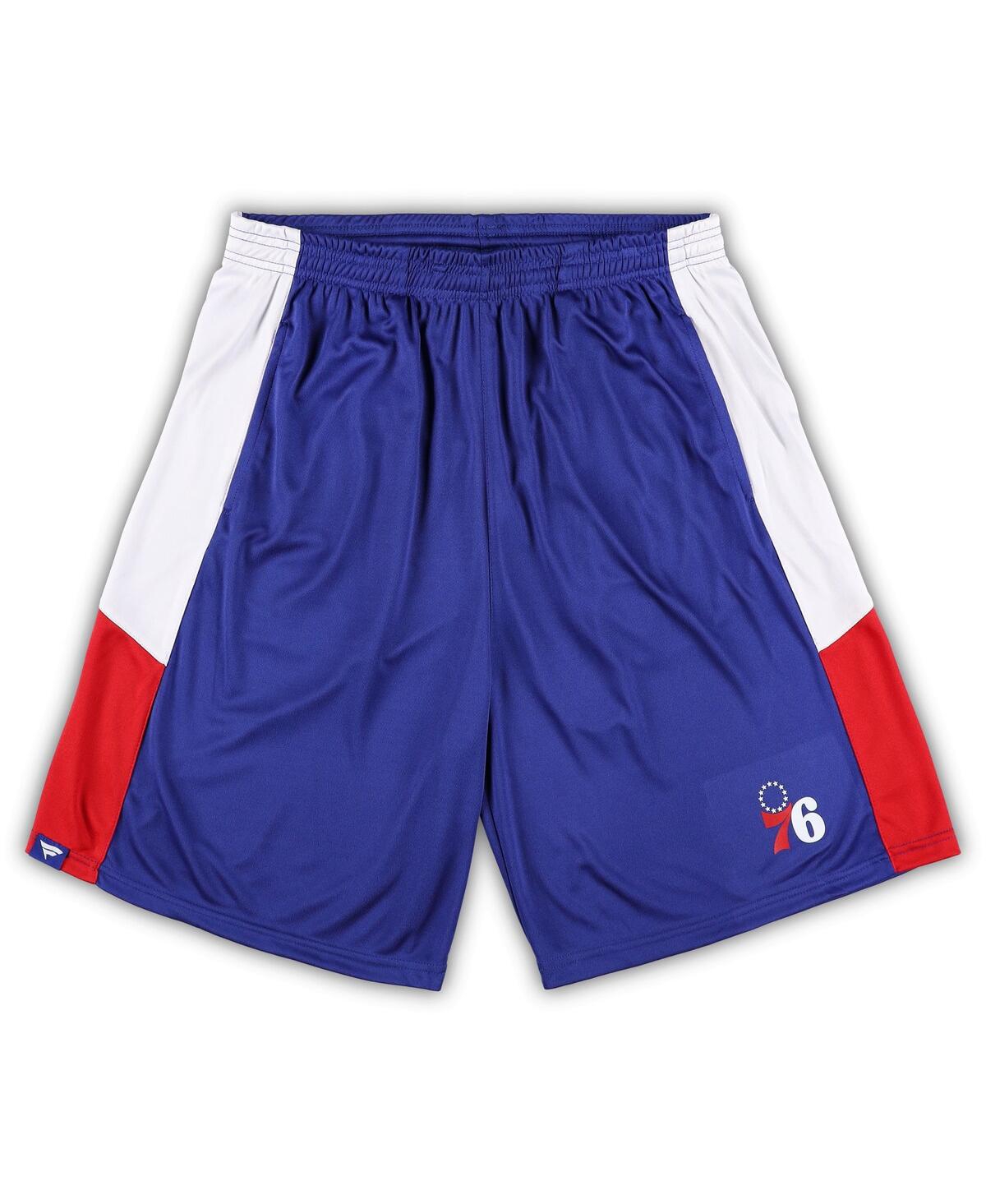 Men's Royal Philadelphia 76ers Big and Tall Champion Rush Practice Shorts - Royal