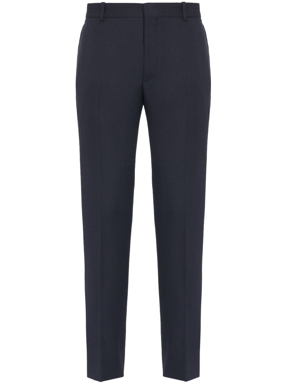 Straight-leg cropped trousers - Black