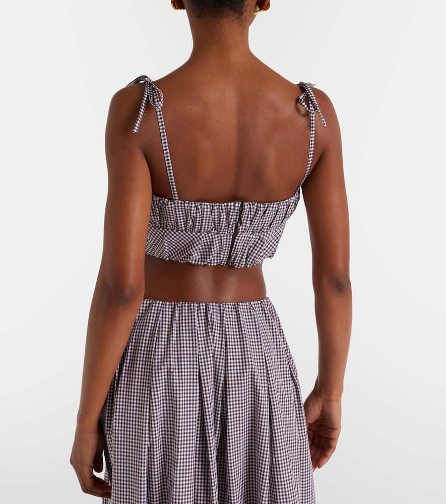 Pelea gingham cotton crop top