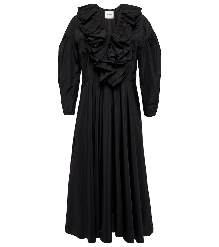 Jil Sander Ruffle-trimmed midi dress