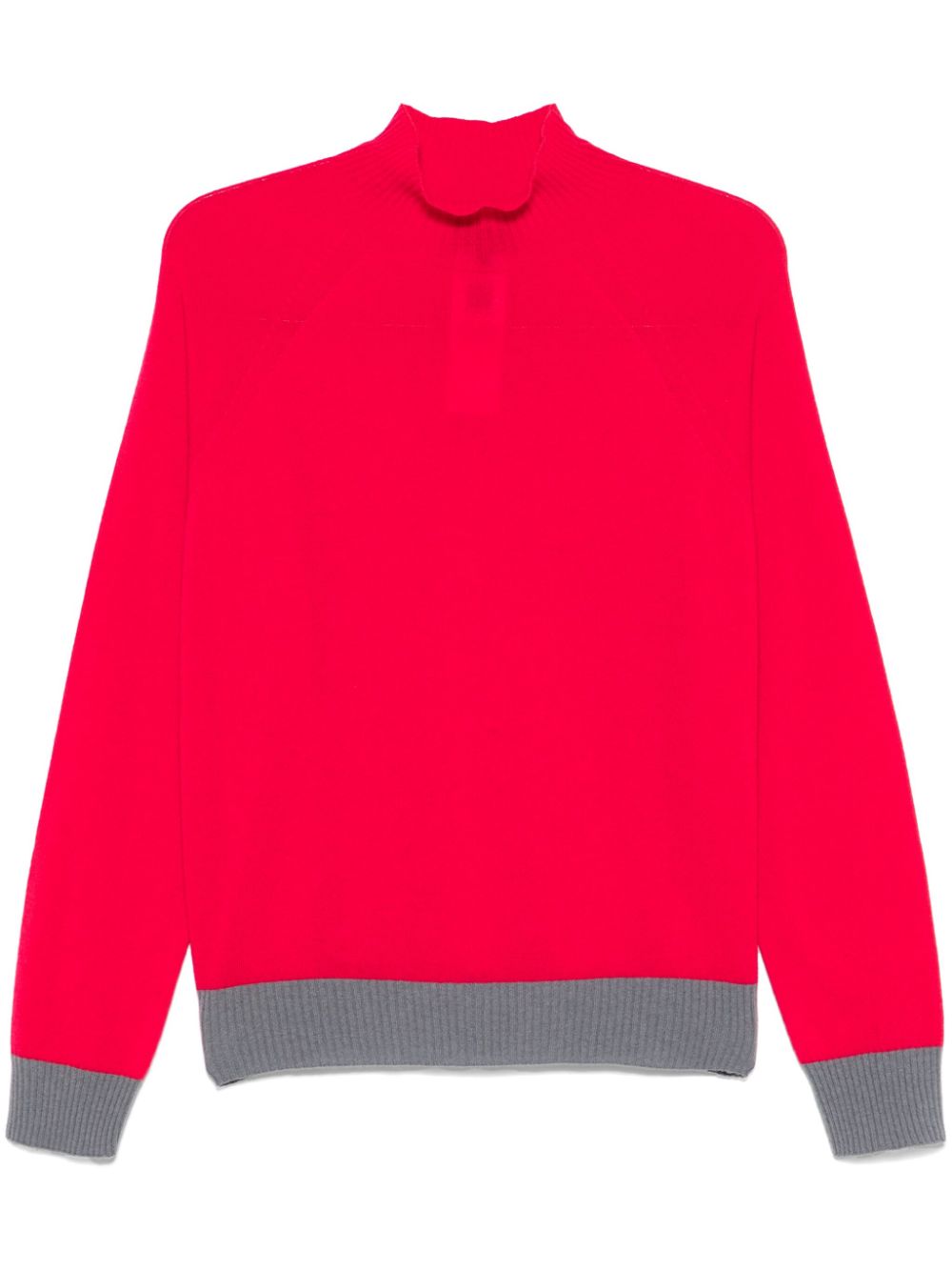 Contrast-trim sweater - Pink