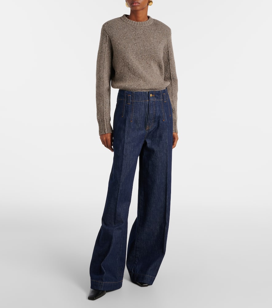 High-rise wide-leg jeans