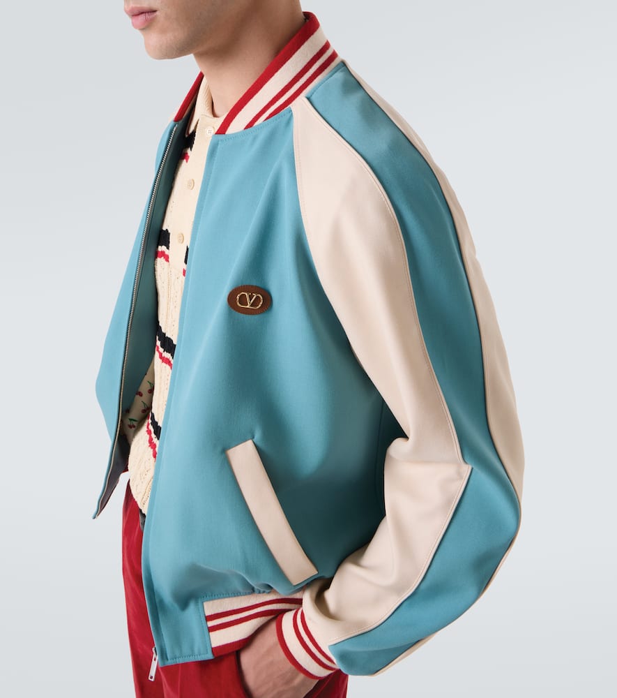 Logo virgin wool varsity jacket